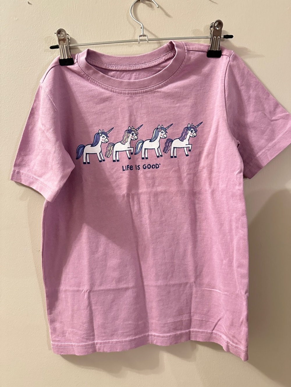 Life Is Good Kids Lavender Unicorn Graphic Tee